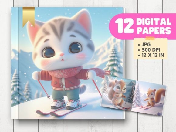 Baby Animals Skiing on a Snowy Mountain: The Adorable Trend Capturing Hearts