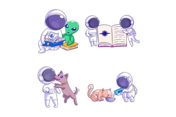 Cute Astronaut Doing Activities – A Creative Universe