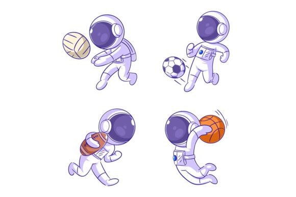 Evaluating Cute Astronaut Playing Ball as a Creative Asset for Modern Projects