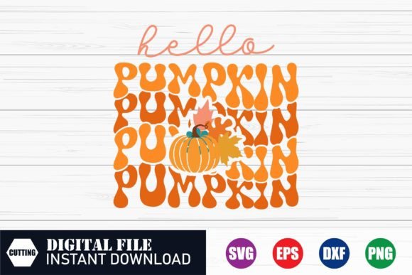 Hello Pumpkin Vector Design