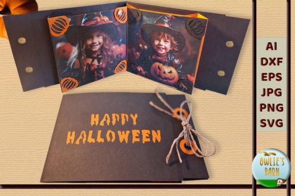 Pop-up Halloween Card for 2 Pictures: A Clever Blend of Craft and Personalization