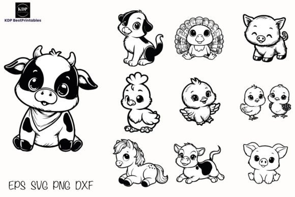 Strategic Use of the Farm Animals SVG Bundle Cute Animals V3 for Branding and Design Projects