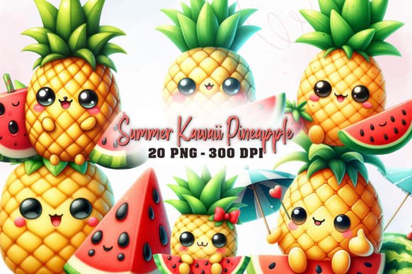 Summer Kawaii Pineapple Sublimation
