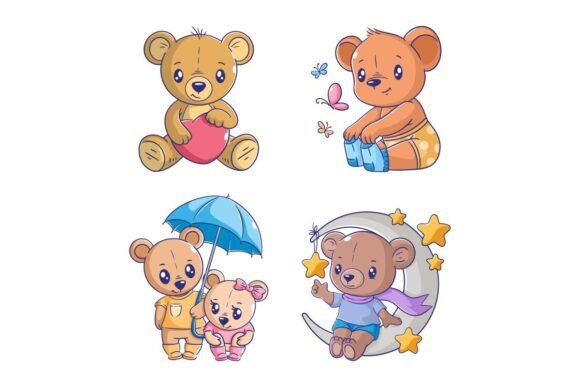 The Unexpected Versatility of a Cute Bear Sitting Cartoon Style Set