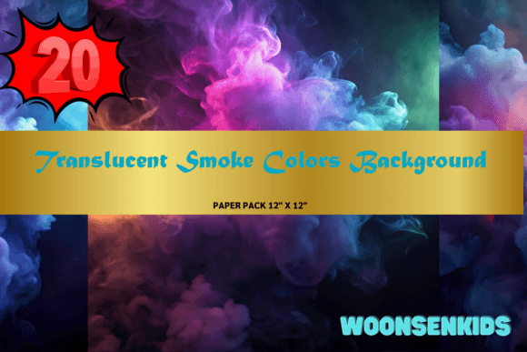 The Visual Depth of Translucent Smoke Colors in Watercolor PNG Backgrounds for KDP Digital Paper