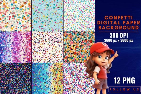 What Are Confetti Digital Paper Backgrounds and How to Use Them Creatively